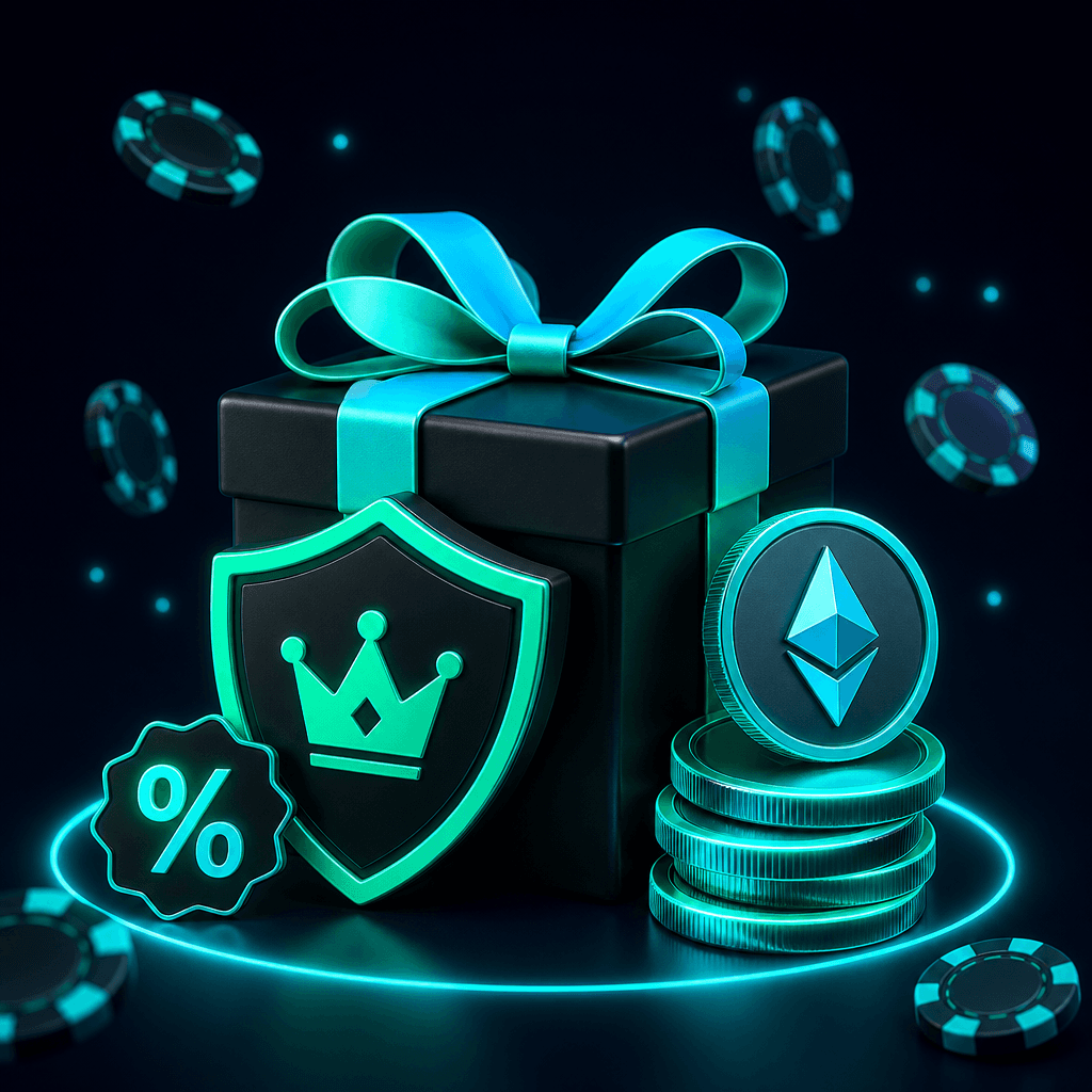 Rollbit casino bonuses and VIP rakeback illustration